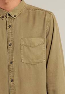 Dstrezzed Overhemd Garment Dyed Tencel Khaki - L,M,XL
