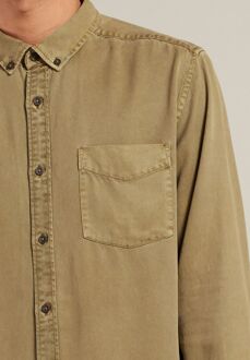 Dstrezzed Overhemd Garment Dyed Tencel Khaki - L