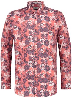 Dstrezzed Overhemd Print Bloemen Coral   M Rood
