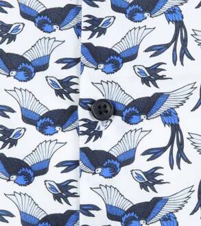 Dstrezzed Overhemd Vogels Wit Blauw - L,S