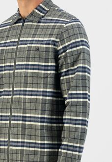 Dstrezzed Overshirt Ruit Olijfgroen - M