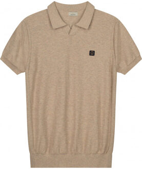 Dstrezzed Polo s/s melange slub - maat XXXL Bruin