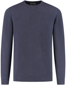 Dstrezzed Stef rib crewneck Blauw - L