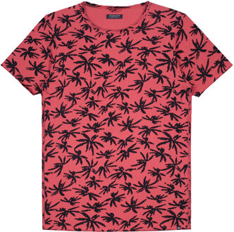 Dstrezzed T-shirt Print Palmbomen Coral Rood   S