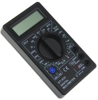 DT-832 Mini Pocket Digitale Multimeter 1999 Telt Ac/Dc Volt Amp Ohm Diode Hfe Continuïteit Tester Amperemeter Voltmeter Ohmmeter zwart