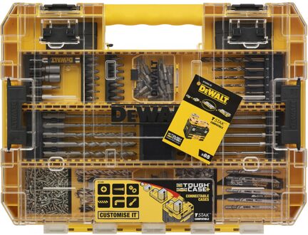 DT70763-QZ | 85-delige set, speedboren, metaalboren, SDS+ beton, bits torx, TOUGH CASE - DT70763-QZ