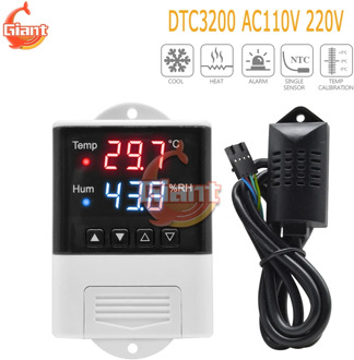 DTC3200 AC110V 220V Temperature Humidity Controller Heating Cooling Thermostat Humidistat Digital Microcomputer Thermoregulator
