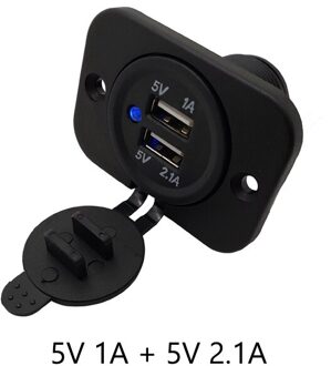 Dual Auto Usb Adapter Oplader Voor Motorcycle Auto Truck Atv Boot Mini Auto Charger Sigarettenaansteker Auto-Oplader 12V 24V