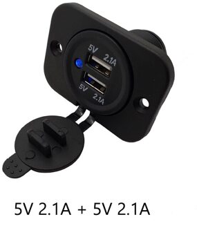 Dual Auto Usb Adapter Oplader Voor Motorcycle Auto Truck Atv Boot Mini Auto Charger Sigarettenaansteker Auto-Oplader 12V 24V