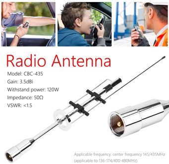 Dual Band Antenne Outdoor Persoonlijke Auto Onderdelen Decoratie CBC-435 Vhf 145/435Mhz Voor Mobiele Radio PL-259 Connector
