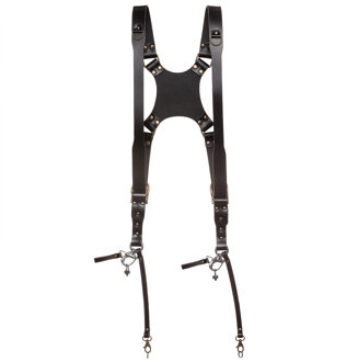 Dual camera harness Black S/M