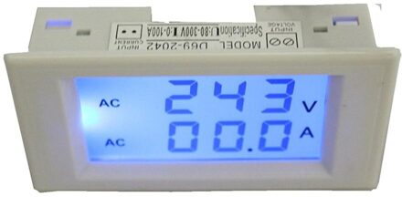 Dual Display D69-2042 Voltmeter Ampèremeter Digitale Display Hoge Precisie Stabiele En Duurzame Digitale Voltmeter