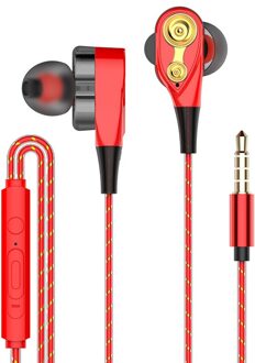 Dual-Dynamische Quad-Core Speaker 3.5Mm In-Ear Headset Met Microfoon En Volumeregeling Muziek Dj hifi Oortelefoon Bass Hoofdtelefoon 02