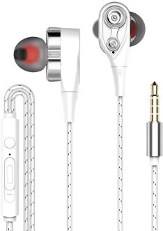 Dual-Dynamische Quad-Core Speaker 3.5Mm In-Ear Headset Met Microfoon En Volumeregeling Muziek Dj hifi Oortelefoon Bass Hoofdtelefoon 03
