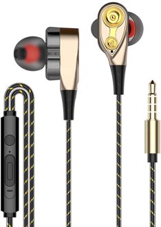 Dual-Dynamische Quad-Core Speaker 3.5Mm In-Ear Headset Met Microfoon En Volumeregeling Muziek Dj hifi Oortelefoon Bass Hoofdtelefoon 04