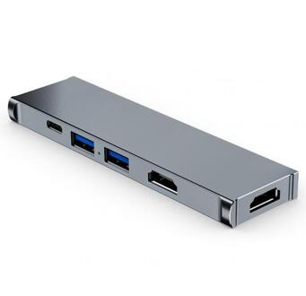 Dual-End Laptop Docking Stations Type-C Male Naar Dual Hdmi USB3.1 Pd 60W Docking Station Voor mac-Book Pro