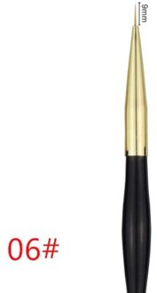 Dual End Nail Art Poly Uv Gel Extension Builder Acryl Liquid Powder Brush Lijnen Streep Liner Tekening Pen Manicure Tool F