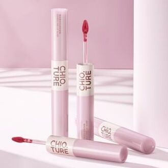 Dual-Ended Double Effect Liquid Lipstick - 5 Colors S04# Casual Oolong (2g & 2g)