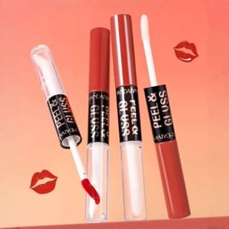 Dual-Ended Peel-Off Lip Tint - 8 Colors 04# Glamorous Stain - (3.8ml + 4ml)