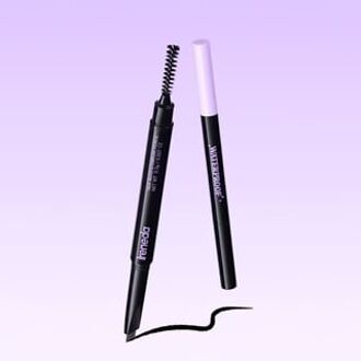 Dual-Ended Smooth Eyebrow Pen - 4 Colors BR02# Dark Brown - 0.2g