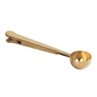 Dual Gebruik Lange Handvat Koffielepel Afdichting Zak Clip Voor Home Kitchen Restaurant gouden