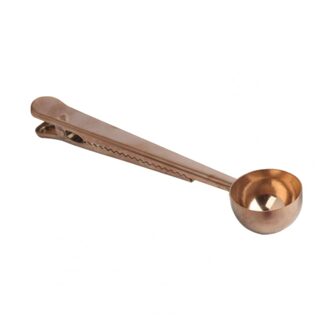 Dual Gebruik Lange Handvat Koffielepel Afdichting Zak Clip Voor Home Kitchen Restaurant roos goud