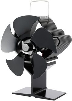 Dual Head 8 Blades Aangedreven Kachel Fan Aluminium Stille Milieuvriendelijke Voor Hout Log Brander Haard Fan