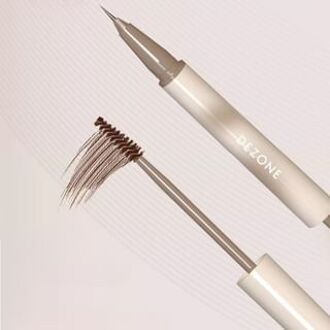 Dual Head Liquid Eyebrow Pen & Shaping Tint - 4 Colors H13 Greyish Black (0.3ml + 1.8g)