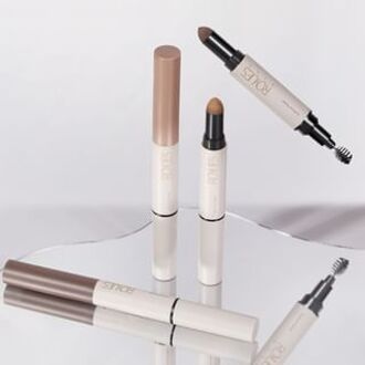 Dual Head Smooth And Soft Color Eyebrow Powder + Brush - 3 Colours 02# Chestnut Brown - 1g