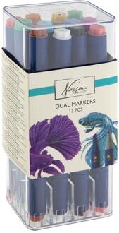 Dual Markers set a 12 verschillende