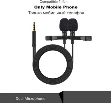 Dual Mini Draagbare Lavalier Microfoon Condensator Clip-On Revers Mic Wired Mikrofo/Microfon Voor Telefoon Voor Laptop Pc stijl 4