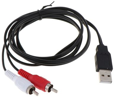Dual Rca Male Naar Usb Male Een Composiet Adapter Audio Video Data Verlengkabel