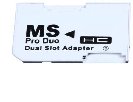 Dual Slot Geheugenkaart Adapter 2 Micro Sd Hc Kaarten Converter Micro Sd Tf Naar Memory Stick Ms Pro Duo voor Psp Card Games Case