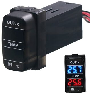 Dual Temperatuur Display Binnen En Buiten De Auto Dual Temperatuur Sensor Voor Mitsubishi Asx Lancer Outlander Pajero