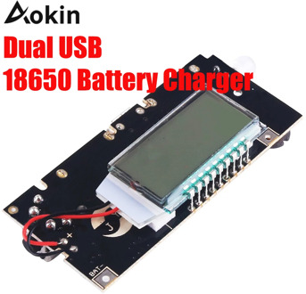 Dual USB 18650 Battery Charger with LED LCD Module Board PCB Power Module 5V 1A 2.1A Mobile Power Bank Accessories for Phone DIY