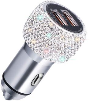 Dual Usb 1Pcs Car Charger Adapter 3.1A Auto Voertuig Metalen Lader Voor Smart Telefoon/Tablet Snel Opladen 2 port Usb Mini Lader