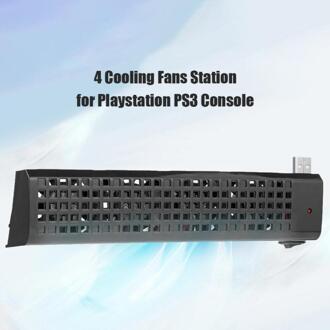 Dual Usb Hub 4 Cooling Fans Station Voor Playstation PS3 (40G/80G) game Consoles
