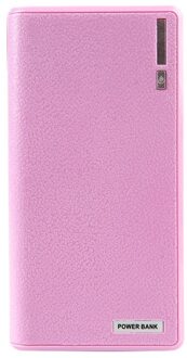 Dual Usb Power Bank 6X18650 Externe Backup Battery Charger Box Case Voor Telefoon Roze
