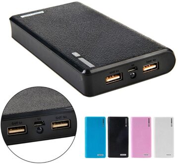 Dual Usb Power Bank 6X18650 Externe Backup Battery Charger Box Case Voor Telefoon