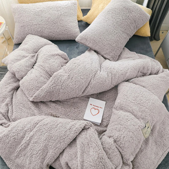 Dual-uses Lamb Wool Duvet Cover Blanket Winter Warm Skin-friendly Bedding Quilt Cover Multipurpose Sofa Bed Throw Blanket
