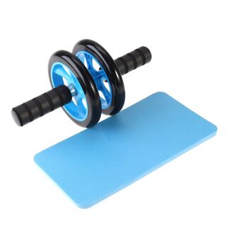 Dual Wiel Mute Ab Roller Abdominale Roller Trainer Met Knie Pad Voor De Perfecte Core Workout (Geel) blauw
