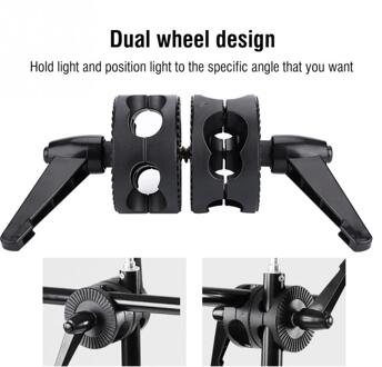 Dual Wiel Reflector Beugel Ondersteuning Rotator Licht Stand Adapter Ppopography Accessoire Een