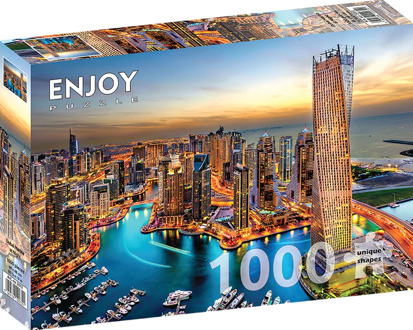 Dubai Marina at Night Puzzel (1000 stukjes)