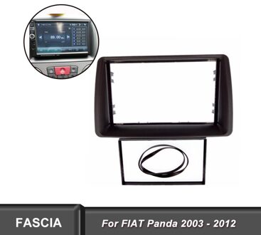 Dubbel Din Autoradio Fascia Fit Voor Fiat Panda 2003- Radio Cd Dvd Stereo Panel Auto Stereo Adapter frame Panel Trim Kit 100x178MM