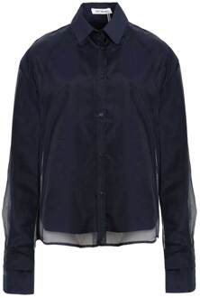 Dubbel gelaagde blouse Rome donkerblauw - XS,S,M,L,XL,