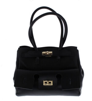 Dubbel gesp voorvak | dames | maat: one Zwart - One size