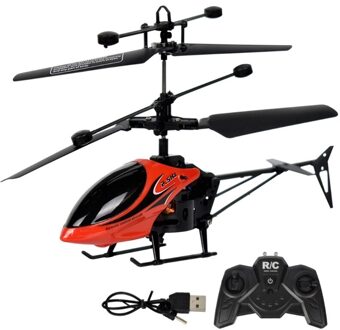 Dubbel Kanaal Anti Vallen Afstandsbediening Helikopter Met Verlichting Kinderen Speelgoed 203E Rood