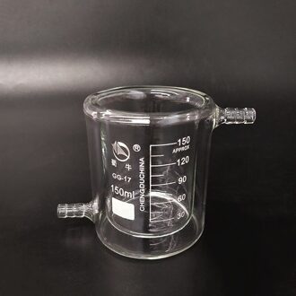 Dubbeldeks beker, Lage vorm met maatstreepjes, 150 ml, double-layer koude val met diploma-uitreikingen, Fotokatalytische reactie fles