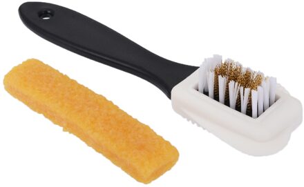 Dubbele 2 Suède Borstel Side Borstel Rubber Gum Set Voor Suede Nubuck Schoen Laars Zwart Vorm Boot Schoenen Cleaner