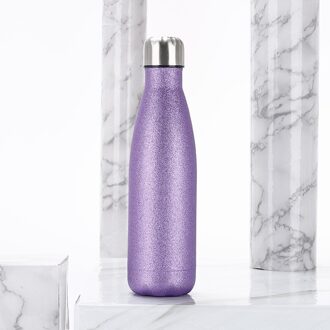 Dubbele 304 Roestvrij Staal Colafles Outdoor Draagbare Sport Water Fles Vacuüm Mok paars